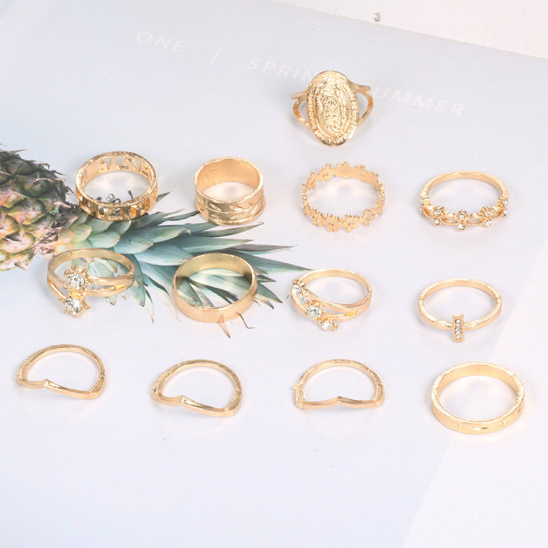 Female DesignRings Gold Fashionable Hot Jewelry Set