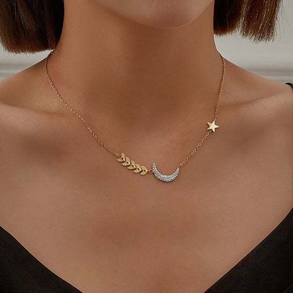 Female Design Necklaces Women Gold Hot Moon Choker Jewelry