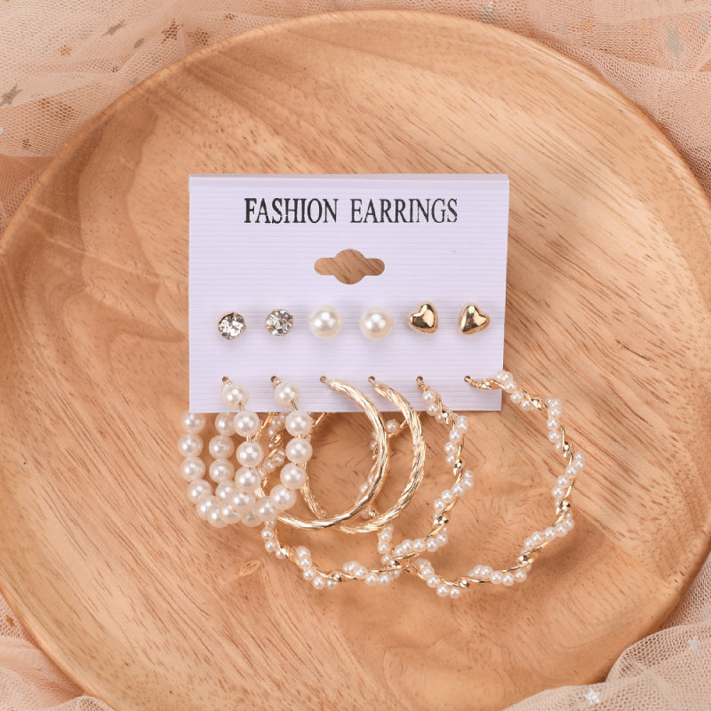 Female Hot Earrings Gold Hoops Drop Earrings Sets