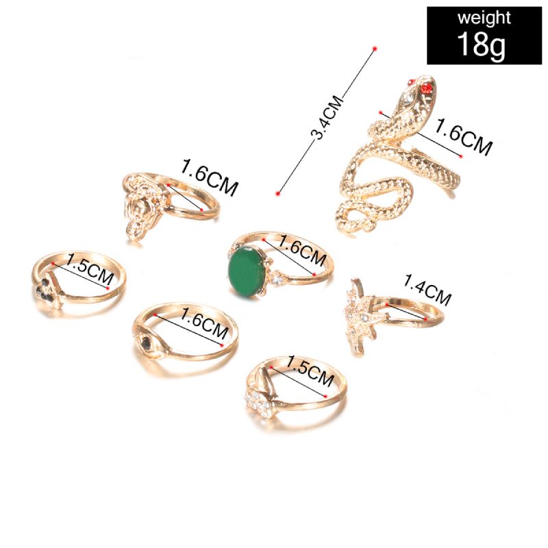 Female Design Rings Hot Gold Snack Jewelry Set