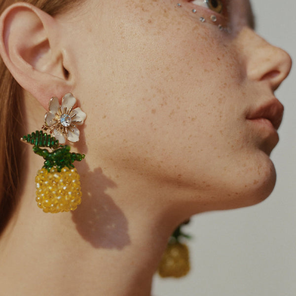 Female Hot Earrings Women Design Pineapple Earrings