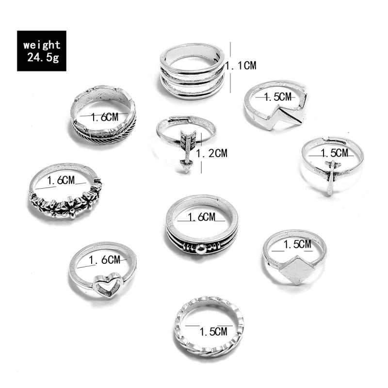 Female Hot Rings Woman Design Bohemia Jewelry Set