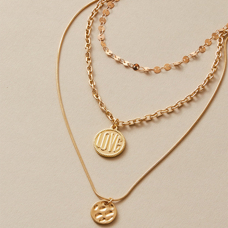 Female Layered Necklaces Women Gold Design Choker