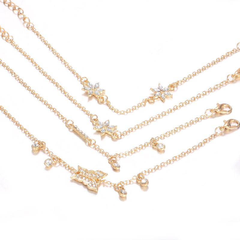 Female Fashionable Bracelets Woman Design Butterfly Jewelry Set