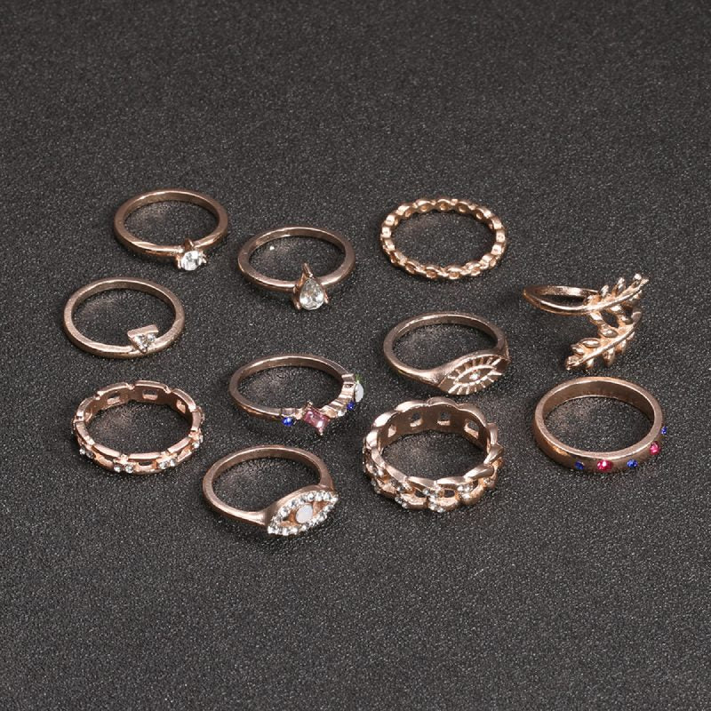 Female Design Hot Rings Gold Fashionable Jewelry Set