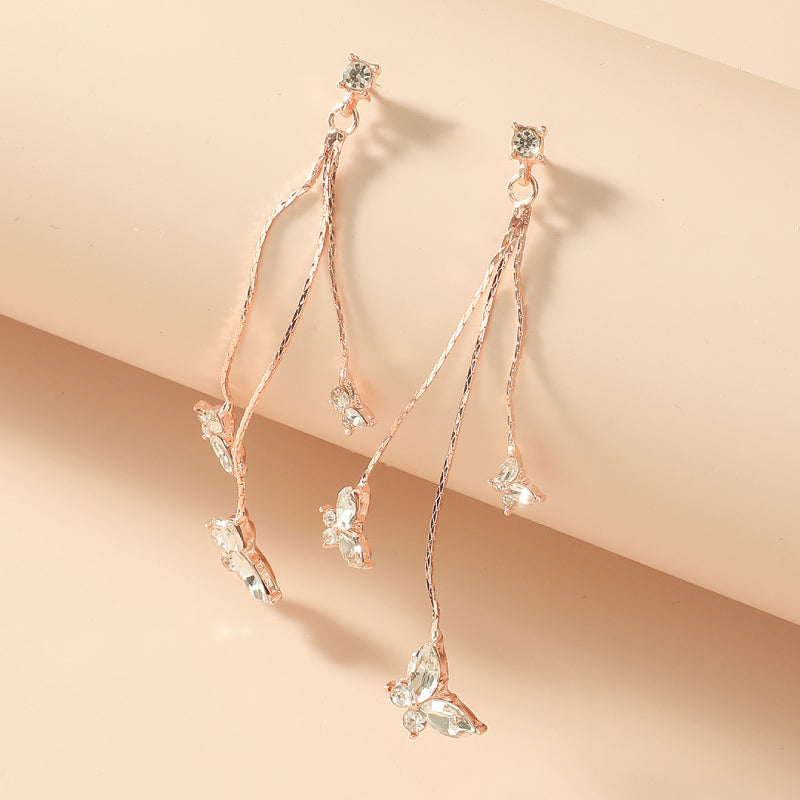 Female Fashionable Earrings Women Butterfly Drop Earrings