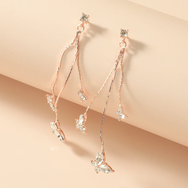 Female Fashionable Earrings Women Butterfly Drop Earrings