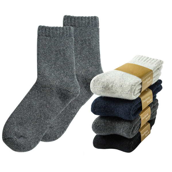 Winter Warm Thickened Wool Men's Socks 4 Pairs