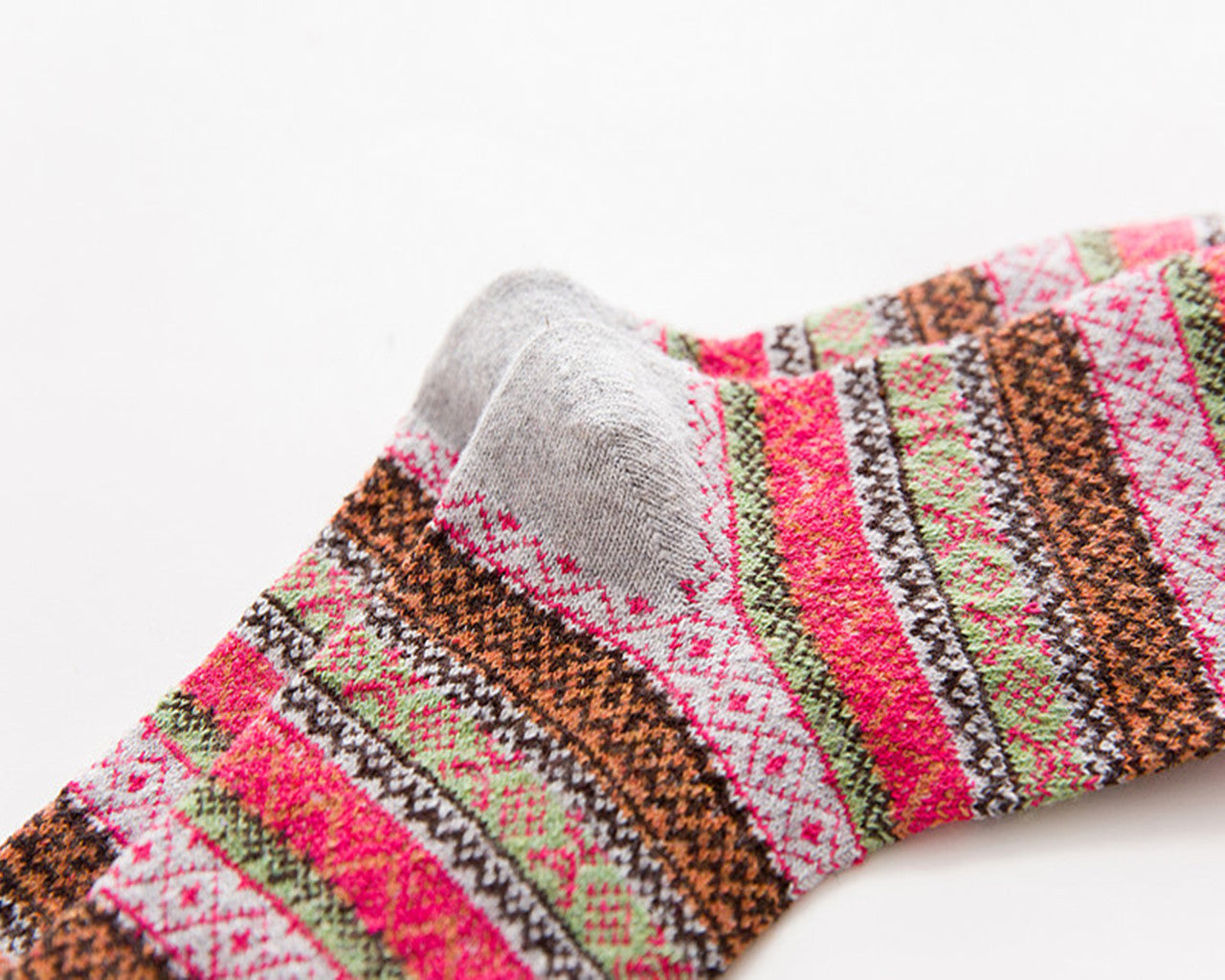 Womens Winter Warm Wool Knit Casual Crew Socks 5 Pairs