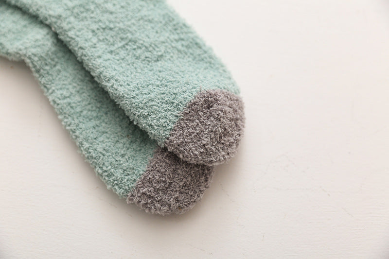 Chalier Womens Winter Socks Coral Fleece Home Slipper Socks Set 5 Pairs