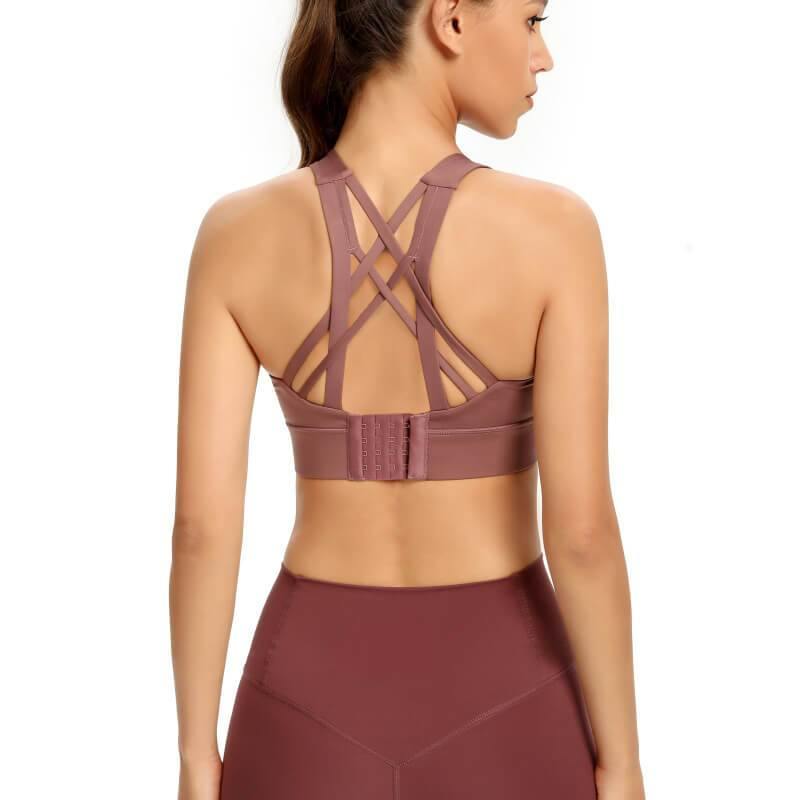 Women Sport Bra Crisscross Removable Pads Bra for Yoga Running Athletic Gym Workout Fitness - CHALIER