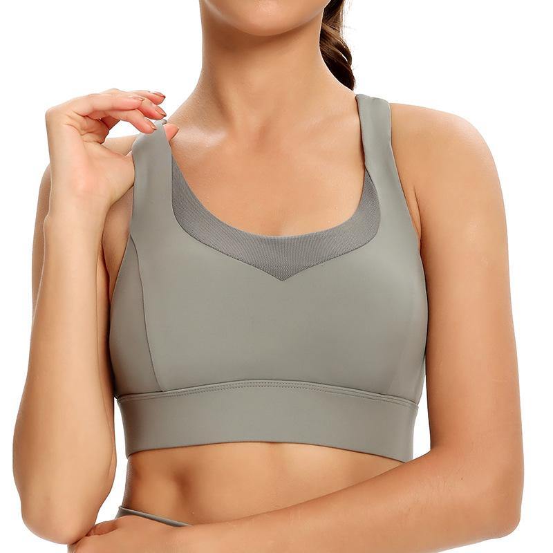 Womens Sports Bra Wireless Bra Racerback Removable Pads Workout Active Yoga Sports Bra - CHALIER