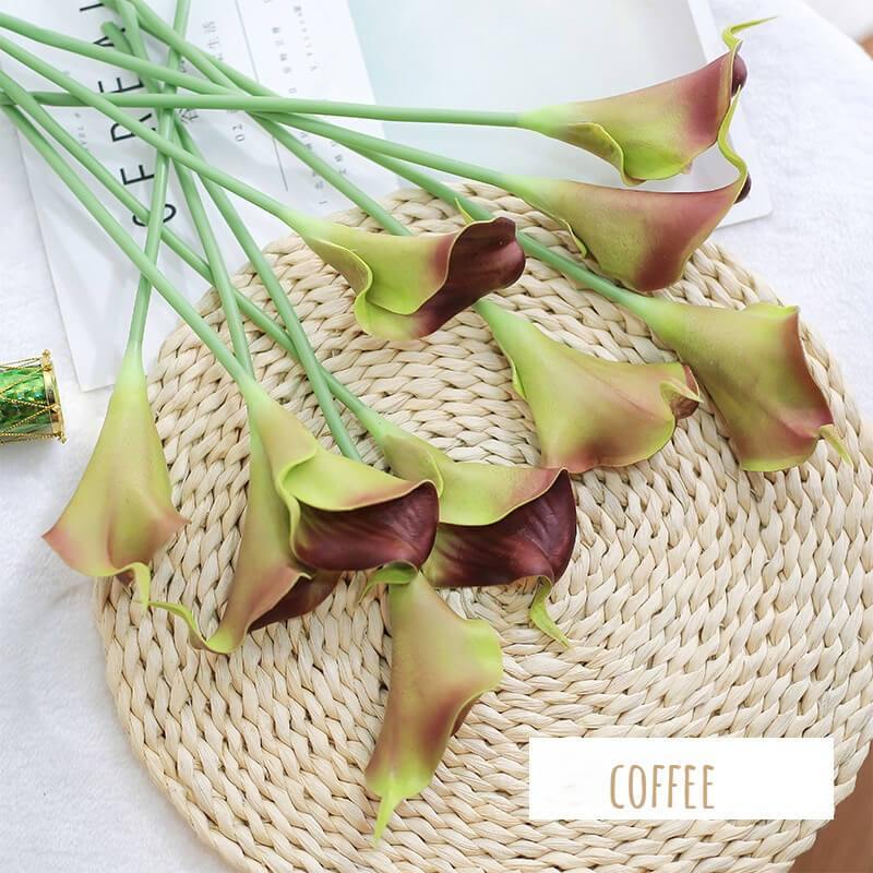 Artificial Calla Lily Bouquet Artificial Flowers For Living Room Table Decoration 10 Flowers Per Bunch - CHALIER