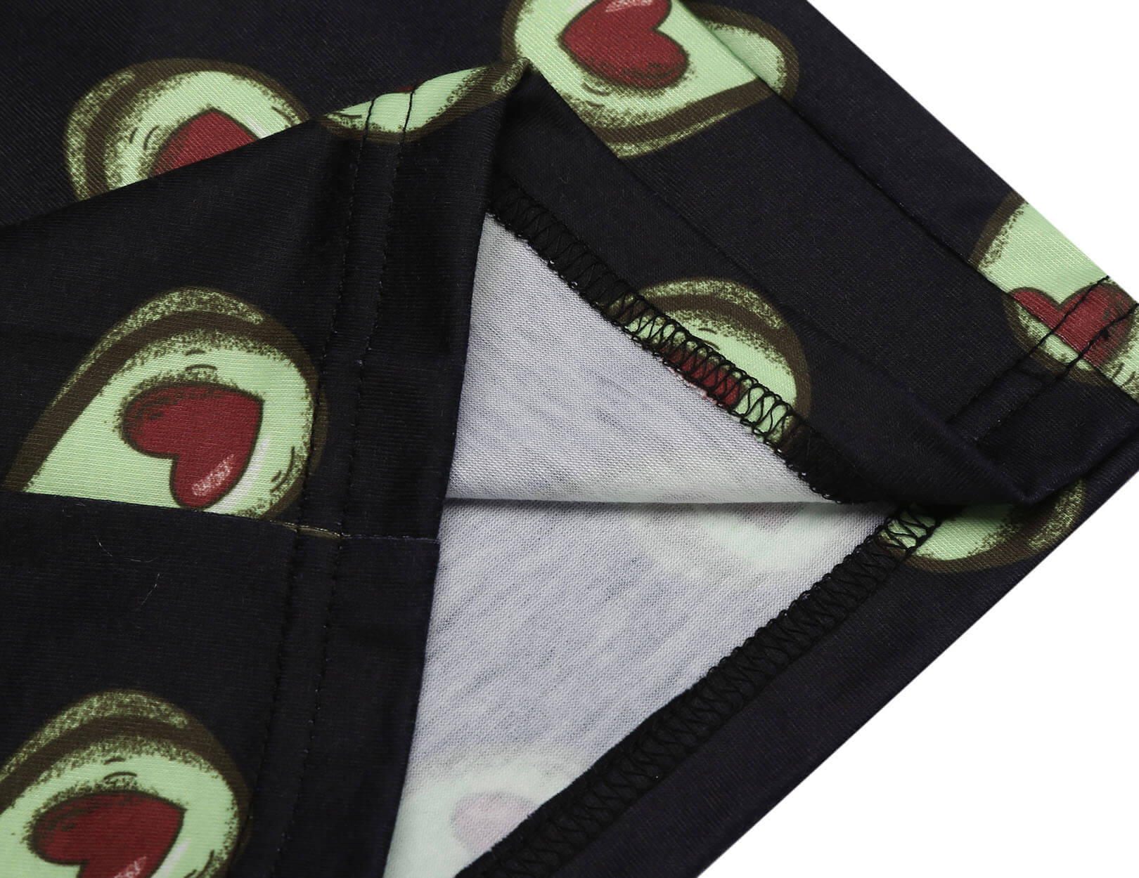 Women's Pajamas Set Avocado Printed Sleepwear Summer Short Sleeve PJs Sets