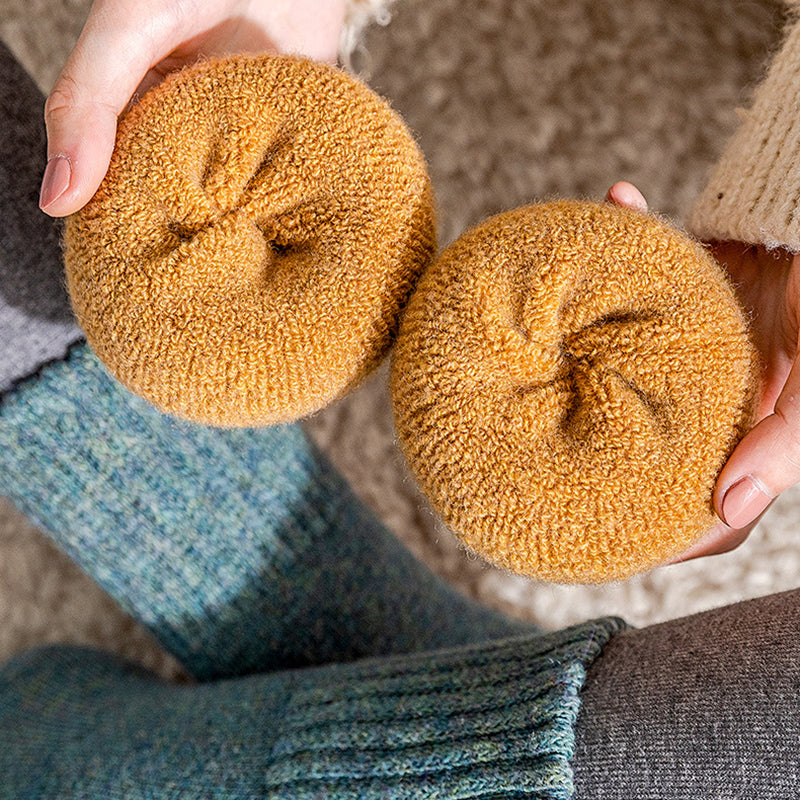 Womens Thickened Wool Winter Crew Socks 5 Pairs