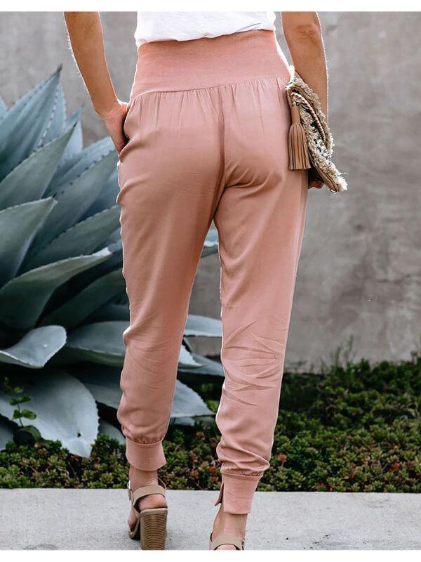 Chalier Pocketed Cotton Solid Casual Joggers - CHALIER