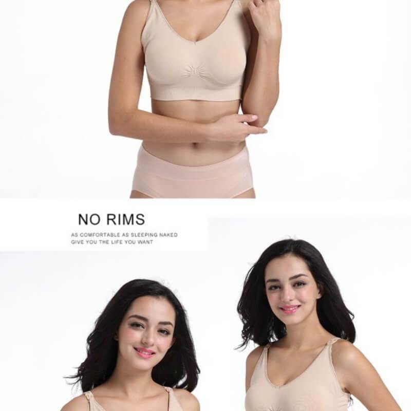 Womens Seamless Sleep Nursing Bra for Breastfeeding Clip Down Maternity Full Coverage Bra - CHALIER