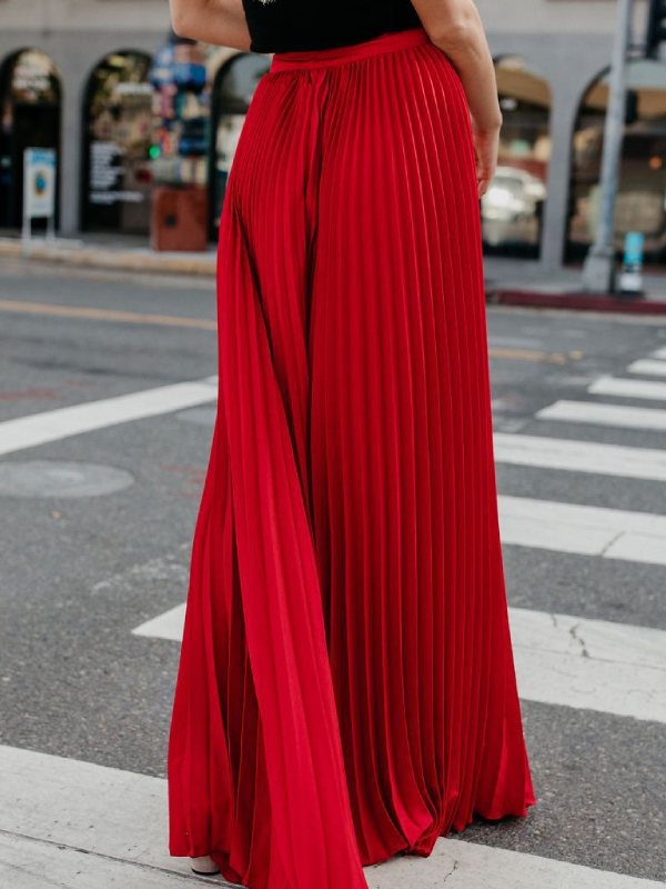 Women's Pleated Skirt Retro Fashion Skirt