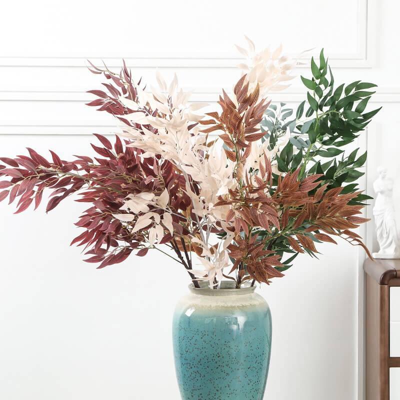 Artificial Willow Bouquet Fake Leaves Fake Plants For Home Christmas Wedding Decoration - CHALIER