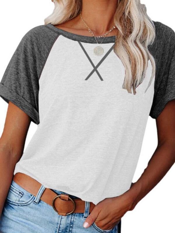 Ladies Short Sleeve Cotton-Blend Shirts & Tops - CHALIER