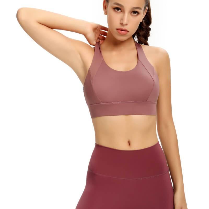 Women Sport Bra Crisscross Removable Pads Bra for Yoga Running Athletic Gym Workout Fitness - CHALIER