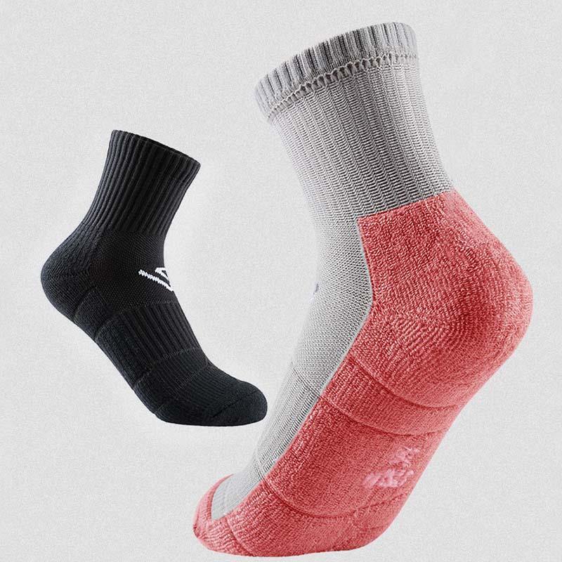 Mens Athletic Thickened Socks Unisex Sports Running Hiking Breathable Socks Set 5 Pairs - CHALIER