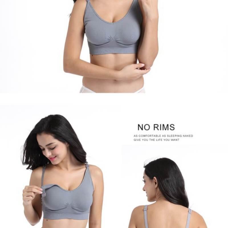 Womens Seamless Sleep Nursing Bra for Breastfeeding Clip Down Maternity Full Coverage Bra - CHALIER
