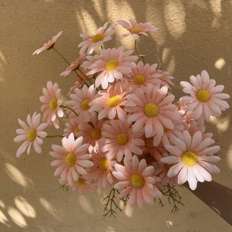 Artificial Silk Flowers Artificial Daisy Fake Wild Chrysanthemum Bouquet For Living Room Decoration Furnishings - CHALIER