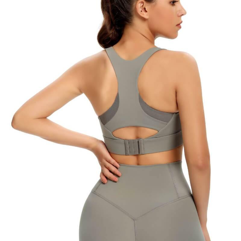 Womens Sports Bra Wireless Bra Racerback Removable Pads Workout Active Yoga Sports Bra - CHALIER