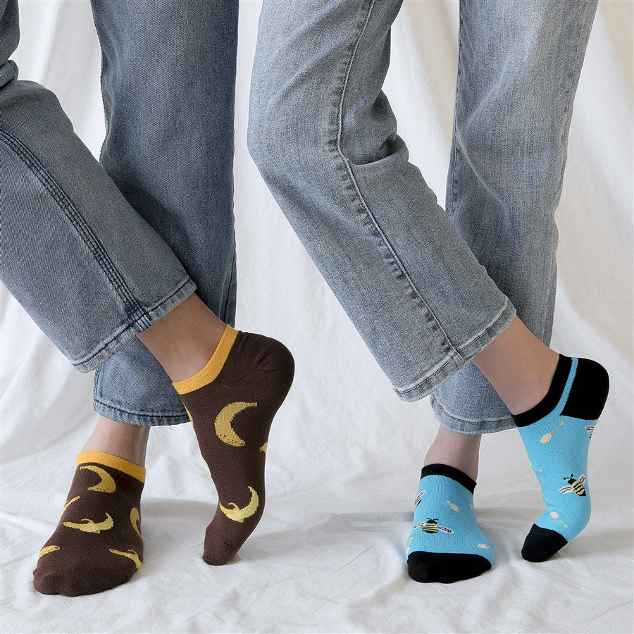 Chalier Mens Casual Ankle Street Hip-hop Socks Set 6 Pairs