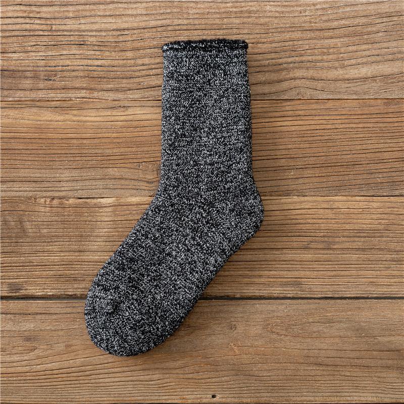 Men's Winter Athletic Outdoor Sports Socks Warm Thick Socks Cozy Wool Crew Socks 6 Pairs - CHALIER