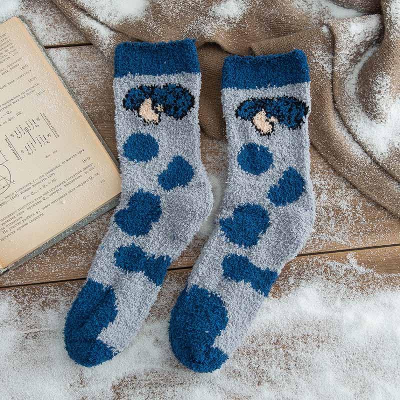 Womens Winter Warm Fuzzy Wool Slipper Socks Set Funny Cute Vegetables Series Set 5 Pairs - CHALIER