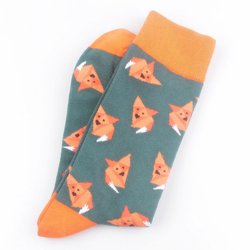 Chalier Men Cotton Socks Cartoon Animals 4 Pack - CHALIER