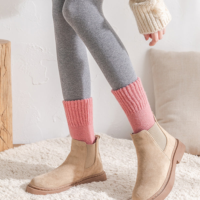 Womens Thickened Wool Winter Crew Socks 5 Pairs