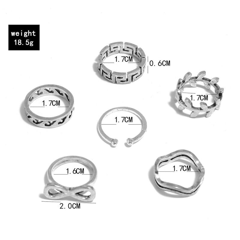 Female Design Rings Woman Bohemia Jewelry Set