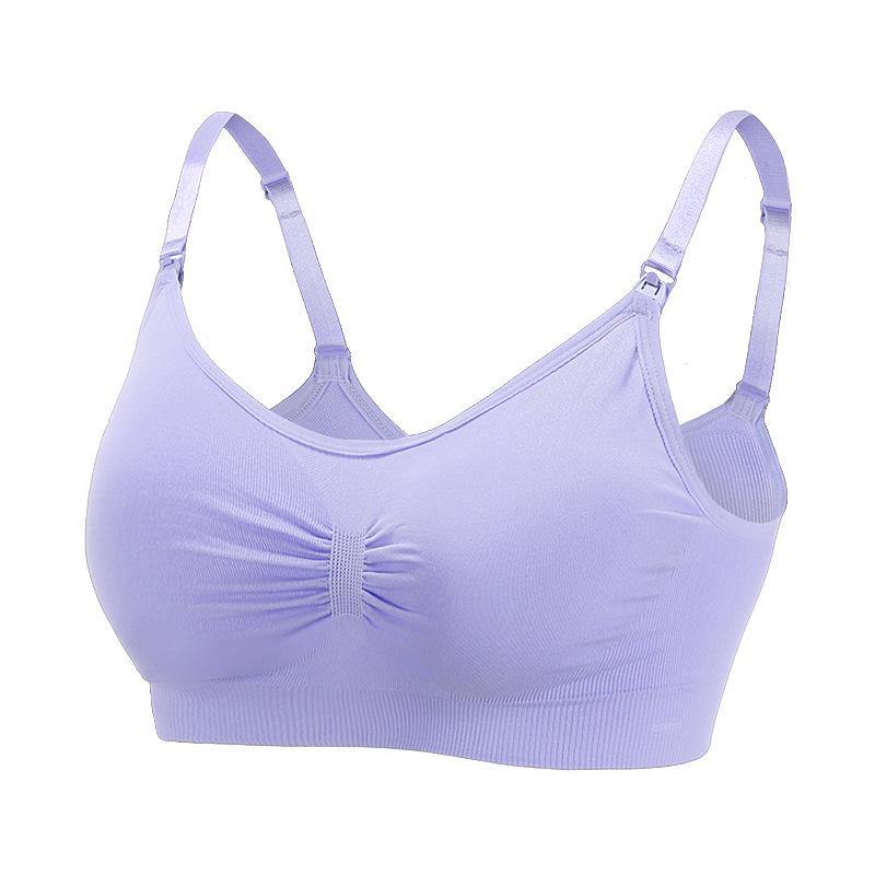 Womens Seamless Wirefree Comfort Nursing Bra Breastfeeding Maternity Bra - CHALIER