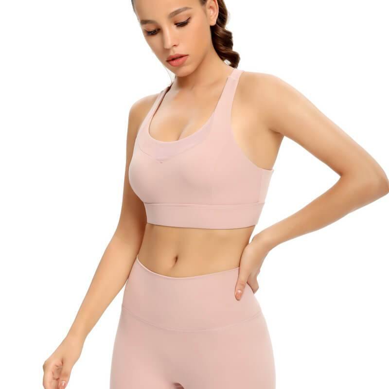 Womens Zip Front Sports Bra Wireless Bra Active Yoga Sports Soft Support Bra - CHALIER