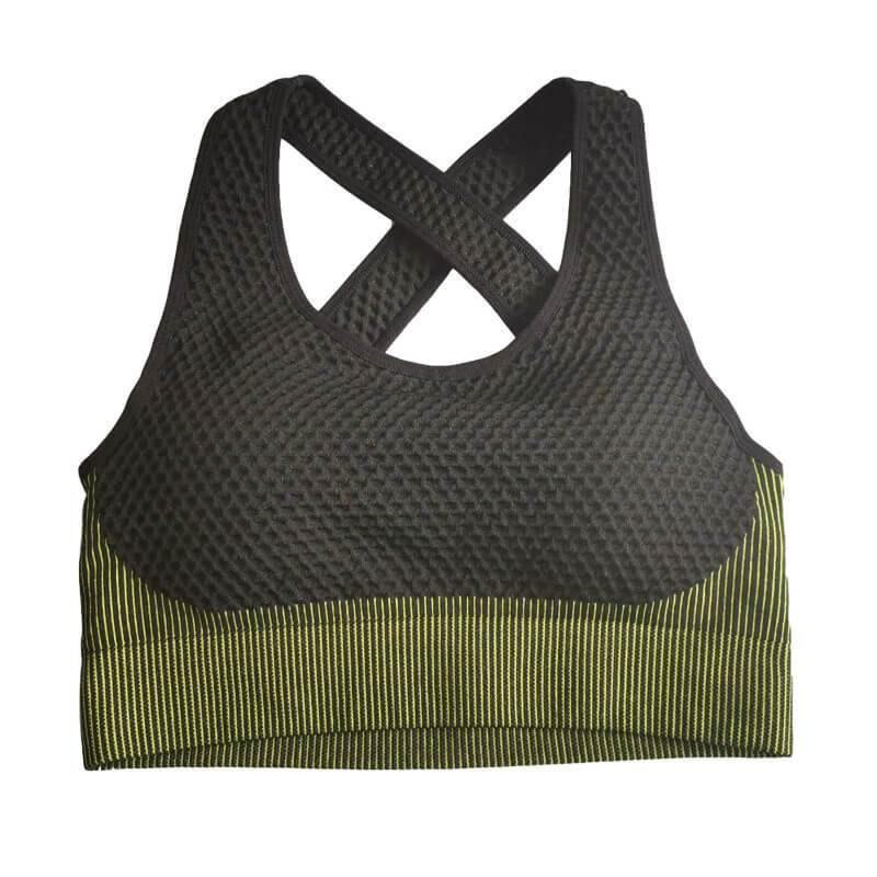 Women Running Sports Bra Beauty Back Criss Cross Sports Bra - CHALIER
