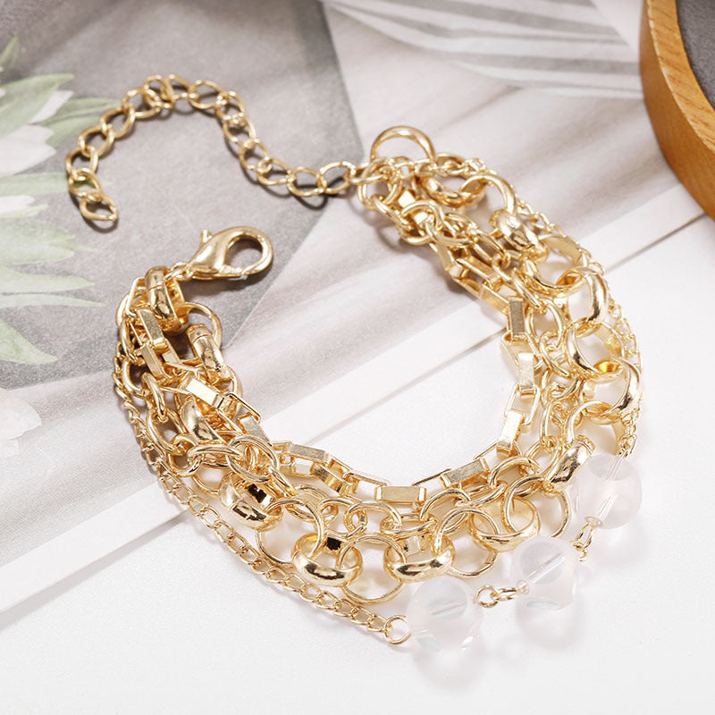 Female Fashionable Drop Bracelets Design Layered Jewelry