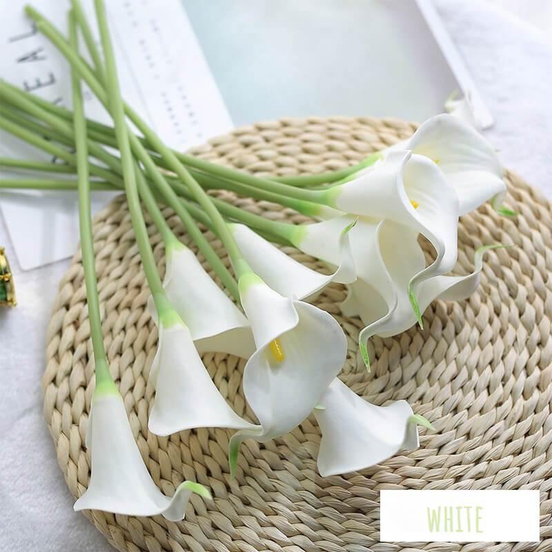 Artificial Calla Lily Bouquet Artificial Flowers For Living Room Table Decoration 10 Flowers Per Bunch - CHALIER