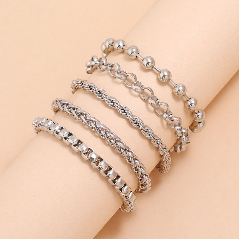 Female Design Bracelets Women Sliver Hot Jewelry Set