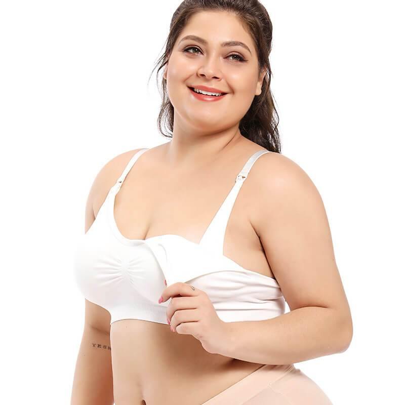 Womens Comfort Seamless Nursing Bra for Breastfeeding Wireless Maternity Plus Size Bra - CHALIER