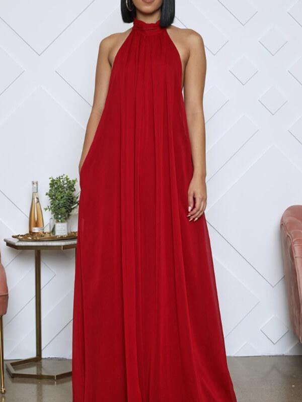 Women Casual Chiffon Loose Backless Jumpsuits - CHALIER