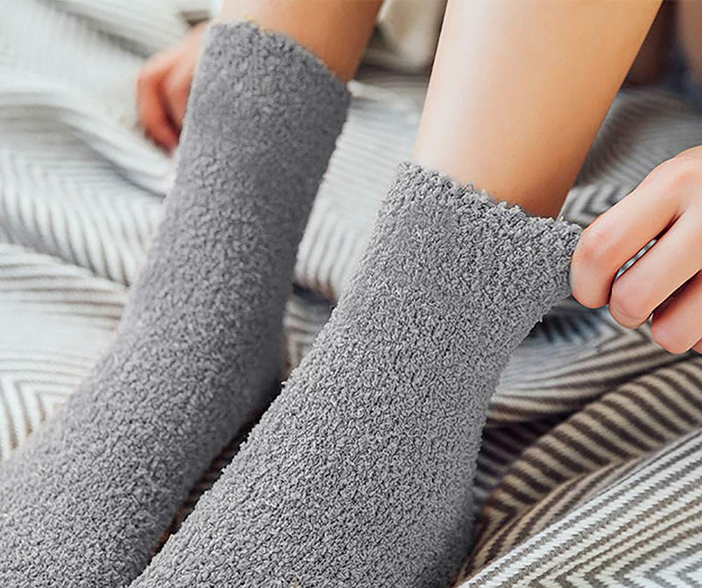 Womens Winter Warm Fuzzy Cozy Fluffy Slipper Soft Socks Gifts 6 Pairs