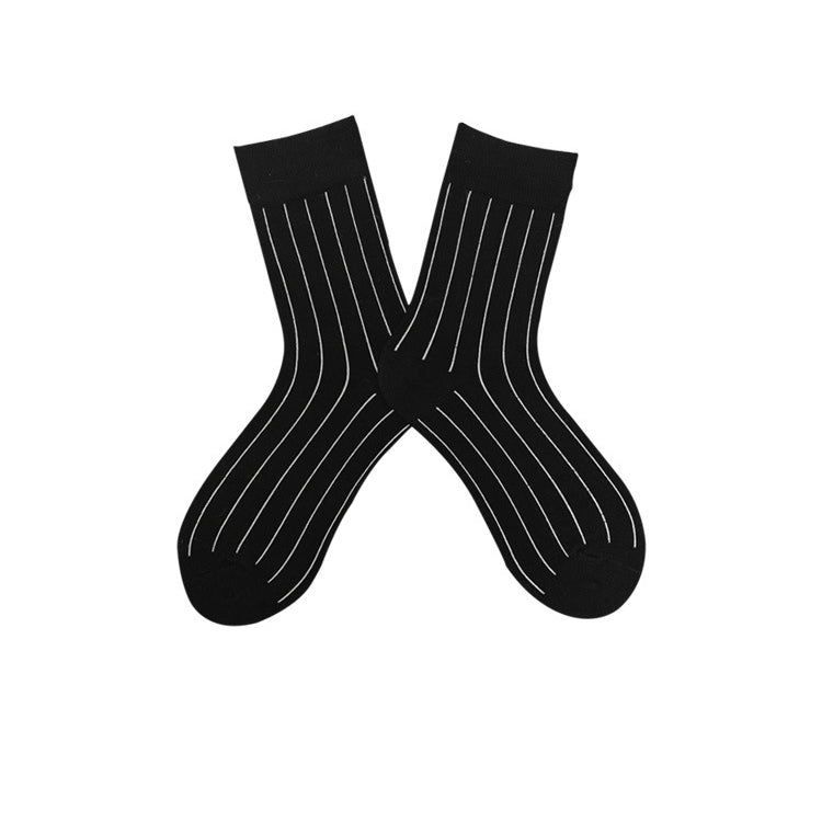 Chalier Mens Casual Cartoon Pinstripe Cotton Socks