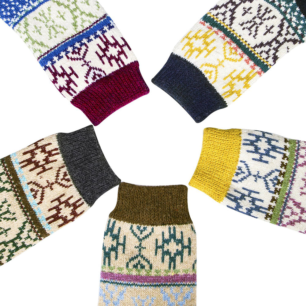 Womens Winter Soft Warm Thick Knit Wool Crew Socks 5 pairs