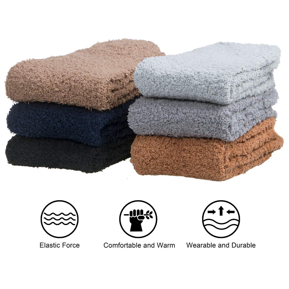 Womens Winter Warm Fuzzy Cozy Fluffy Slipper Soft Socks Gifts 6 Pairs