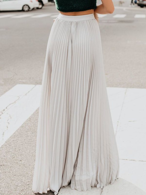 Women's Pleated Skirt Retro Fashion Skirt