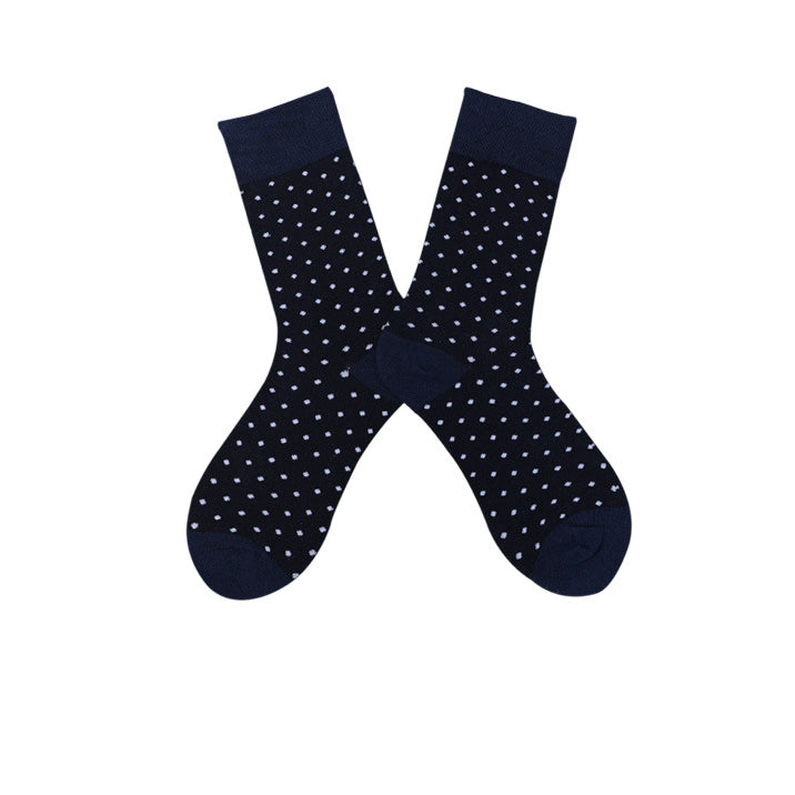 Chalier Mens Casual Cartoon Wave Point Cotton Socks