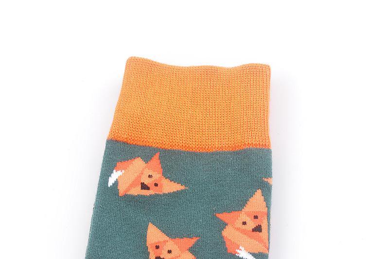 Chalier Men Cotton Socks Cartoon Animals Fox - CHALIER